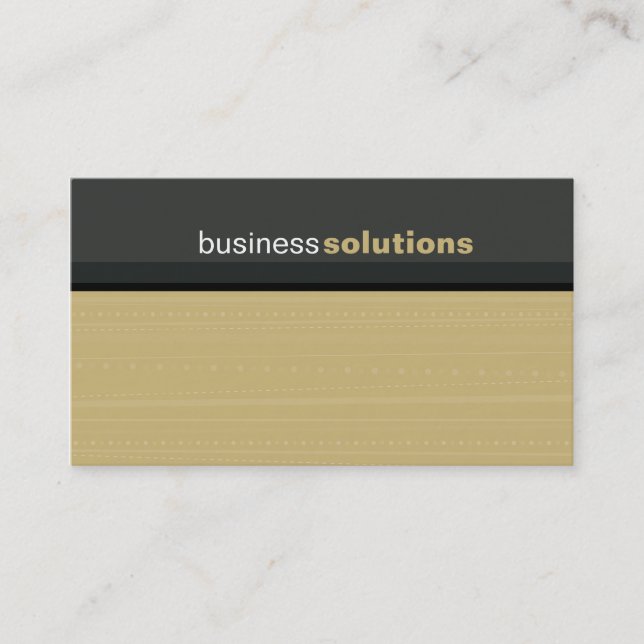 BUSINESS CARD bold modern linear gold grey (Front)