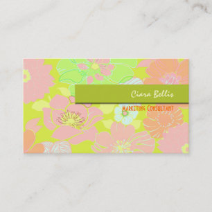Business Card, bold poppies Business Card