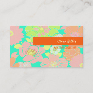 Business Card, bold poppies Card