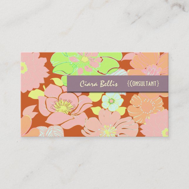 Business Card, bold poppies Card (Front)