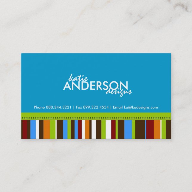 Business Card - Bold Stripes (Front)