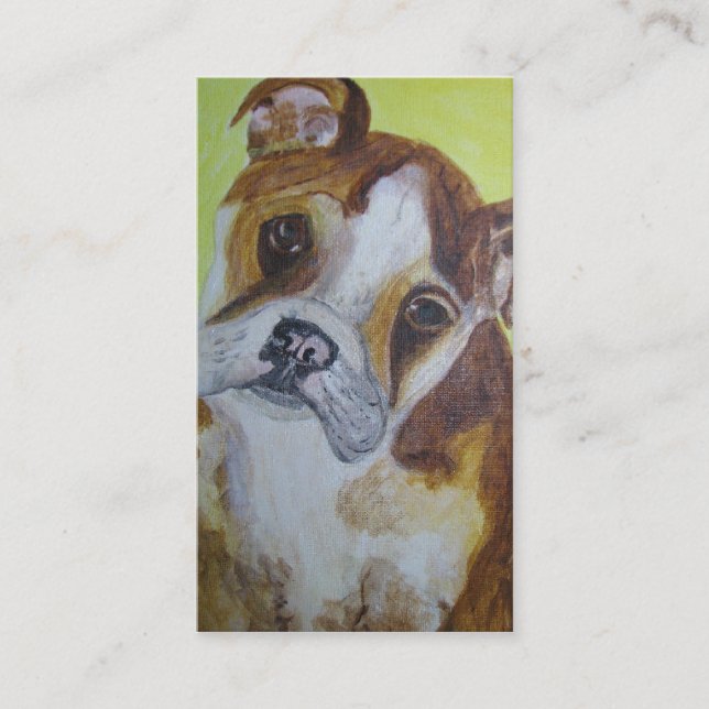 Business Card, Bulldog Rescue Business Card (Front)