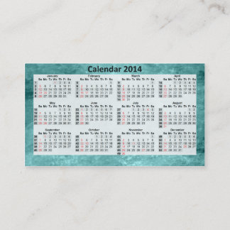 Business Card Calendar 2014