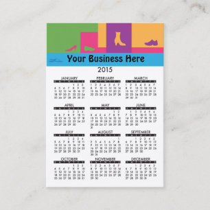Business Card Calendar Retail Shoes