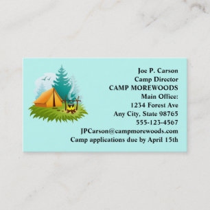 Business Card: Camp Camping Camper Business Card