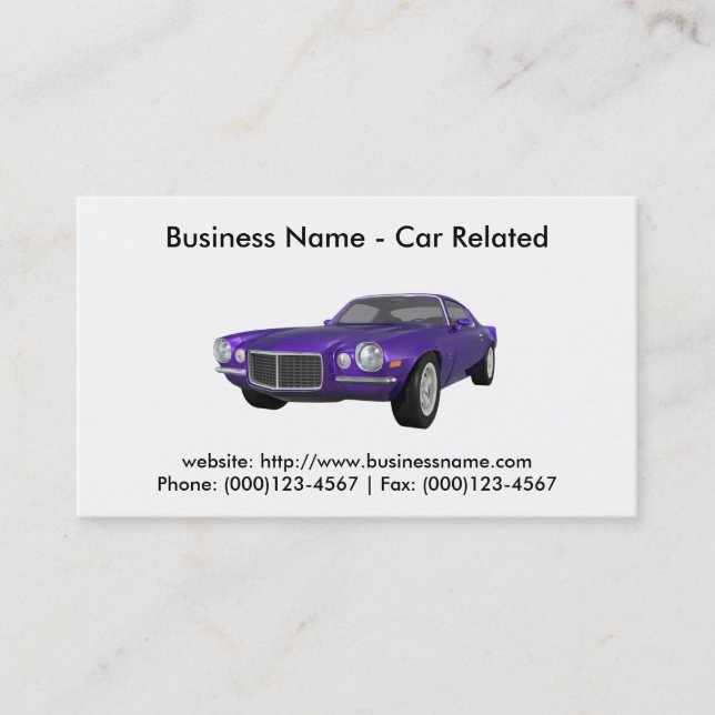 Business Card: Cars / Automotive Business Card (Front)