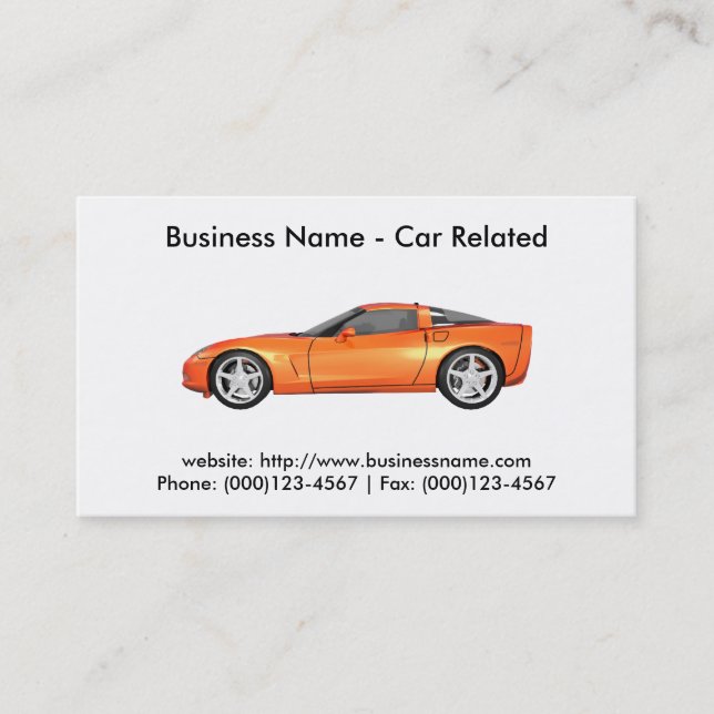 Business Card: Cars / Automotive Business Card (Front)