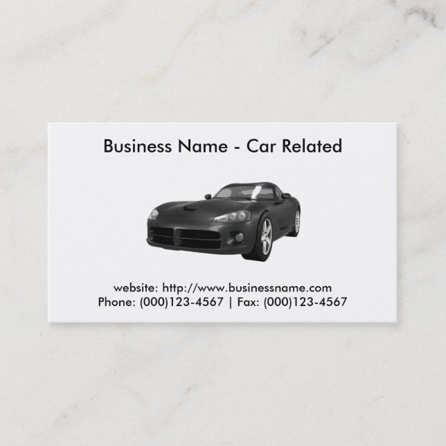 Business Card: Cars / Automotive Business Card (Front)