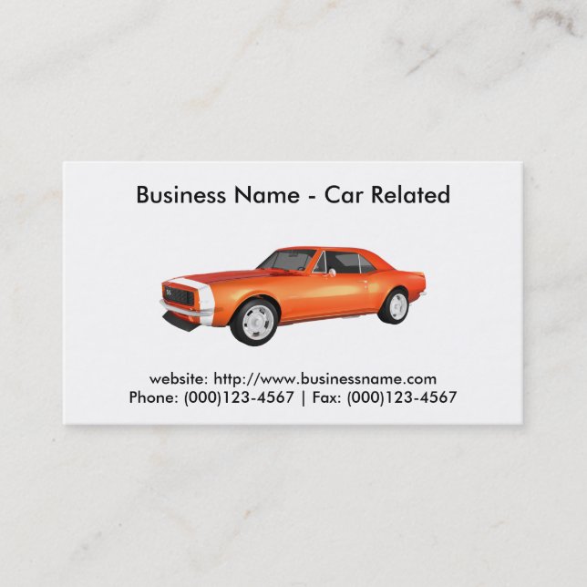Business Card: Cars / Automotive Business Card (Front)