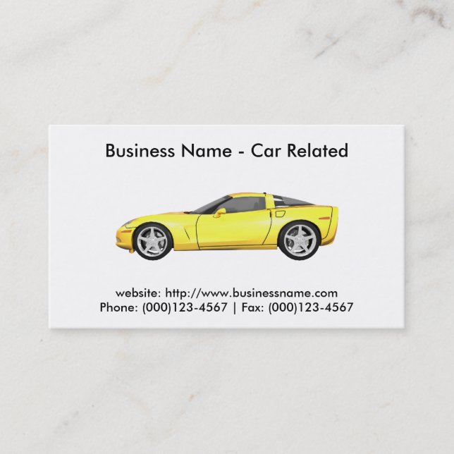 Business Card: Cars / Automotive Business Card (Front)