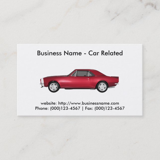 Business Card: Cars / Automotive Business Card (Front)