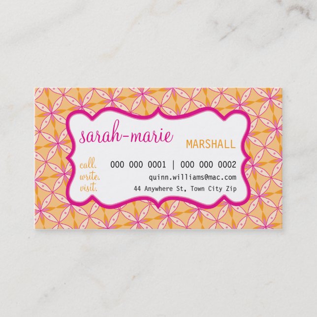 BUSINESS CARD :: casual chic 7 L (Front)
