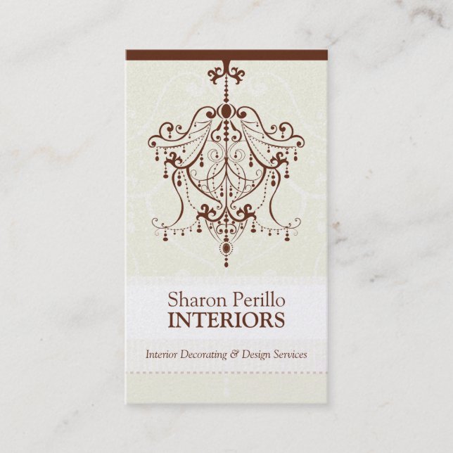 BUSINESS CARD :: chandelier - Sharon Perillo 2 (Front)