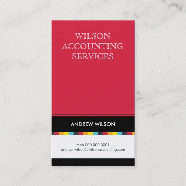 BUSINESS CARD :: chequered 2P (Front)