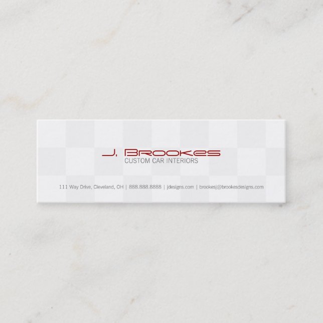 Business Card | Chequered Flag (Front)