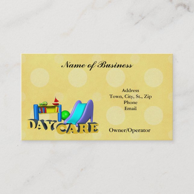 Business Card-Child Care Day Care Card (Front)