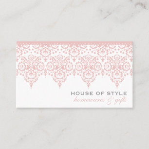 BUSINESS CARD classy damask pale pink