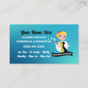 Business Card Cleaning Services Housekeeping