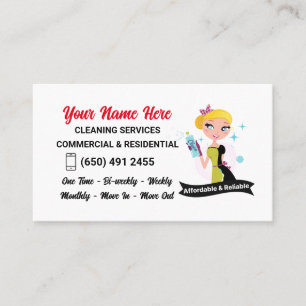 Business Card Cleaning Services Housekeeping