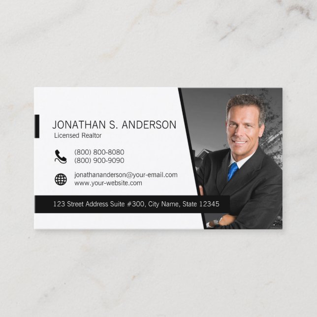 Business Card Coldwell Banker White-Black (Front)