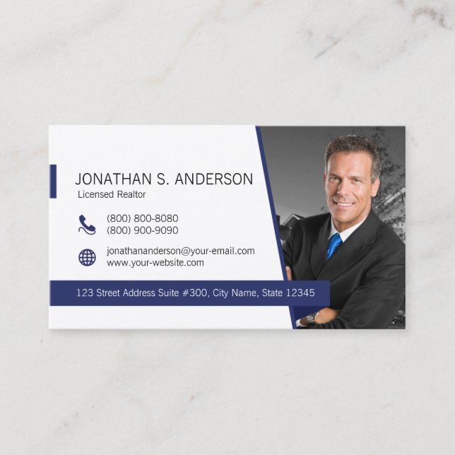 Business Card Coldwell Banker White-Blue (Front)