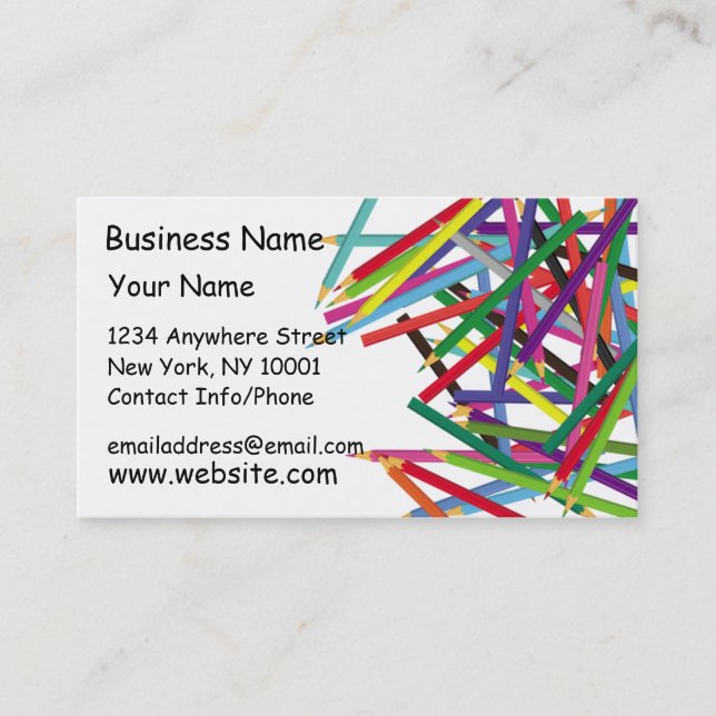 Business Card Coloured Pencils 2 (Front)