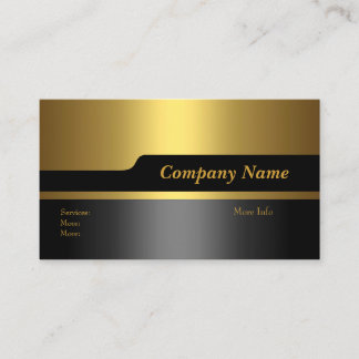 Business Card Company Elegant Black Gold