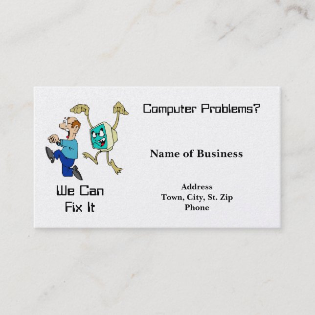 Business Card-Computers-We can Fix It Business Card (Front)