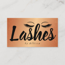 Business Card - Confetti Lashes Makeup Copper