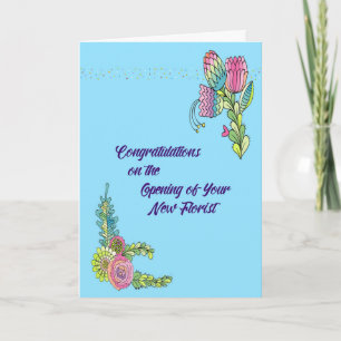 Business Card Congratulations New Florist