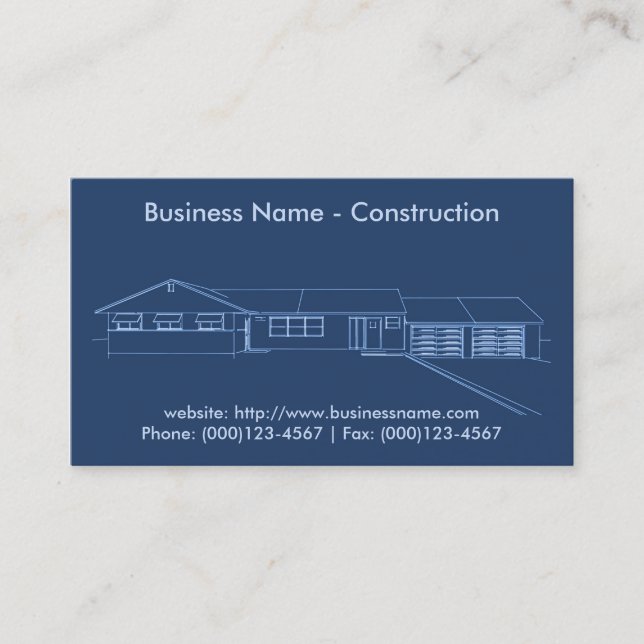 Business Card: Construction Business Card (Front)