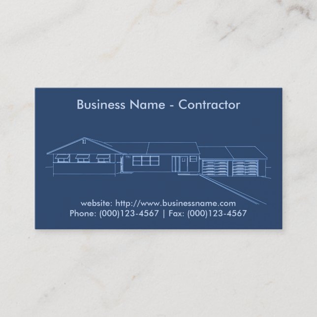 Business Card: Contractor / Construction Business Card (Front)