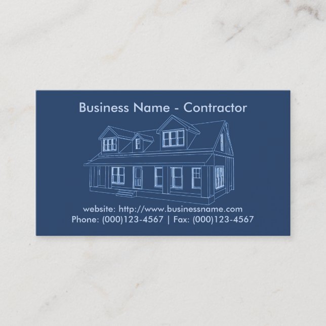 Business Card: Contractor / Construction Card (Front)