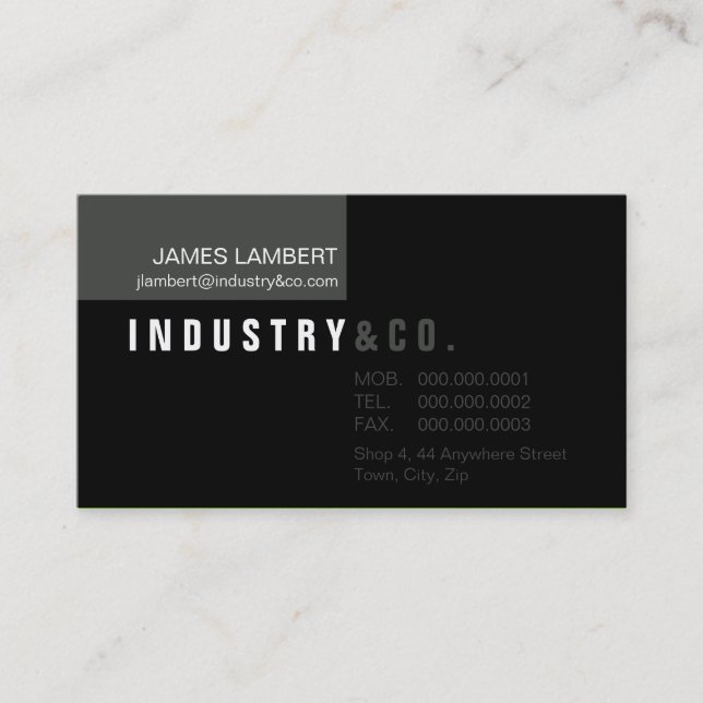 BUSINESS CARD :: corporately modern 18 (Front)