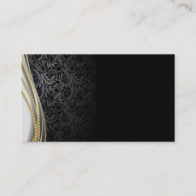 Business Card/Create Your Own Elegant Black Business Card (Front)