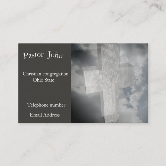Business card Cross and sky (Front)