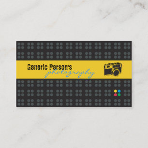 Business Card Cuctom Black + Yellow Photography