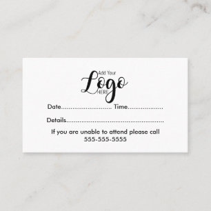 business card custom logo Appointment Card