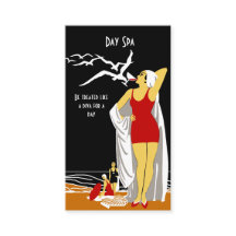 Business Card Day Spa Beauty Salon Diva retro 2