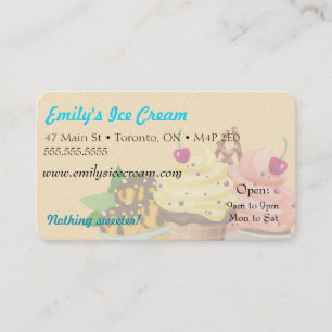 Business Card, Decorative Ice Cream Card