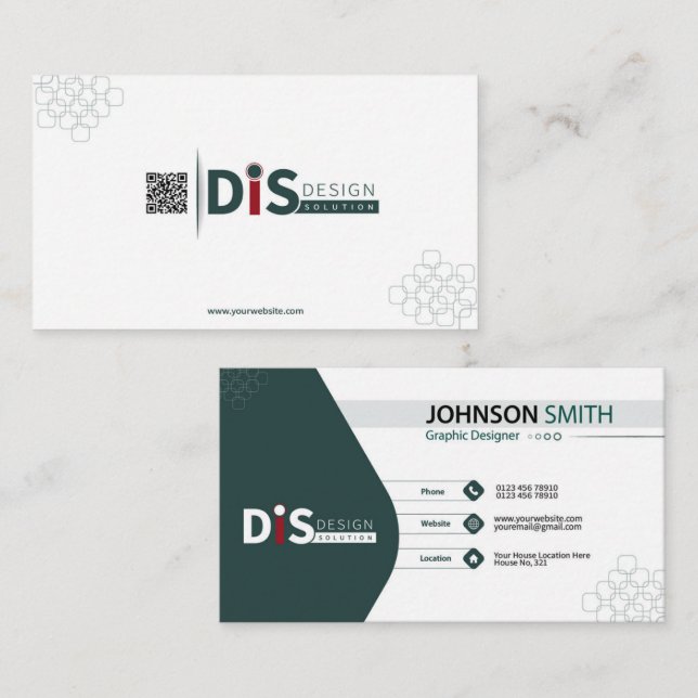 Business card design For Shop, Company, (Front/Back)
