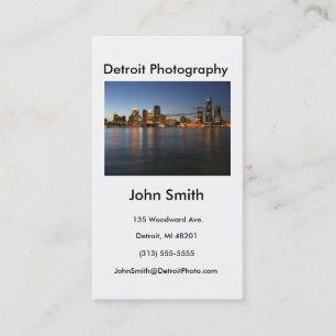 Business Card, Detroit Photography Card