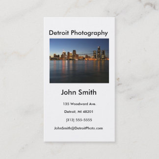 Business Card, Detroit Photography Card