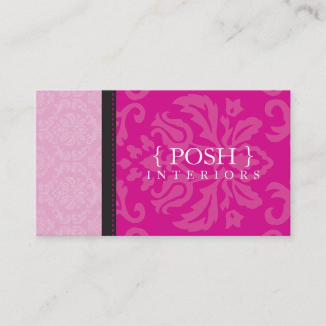BUSINESS CARD :: divinely damask L 1 (Front)