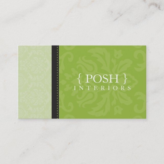 BUSINESS CARD :: divinely damask L 4 (Front)