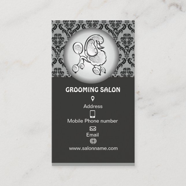 Business card Dog grooming salon (Front)