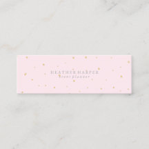 Business Card - Dots Gold Pink