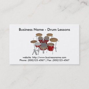 Business Card: Drum Lessons Business Card
