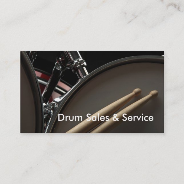 Business Card: Drum Sales & Service Business Card (Front)