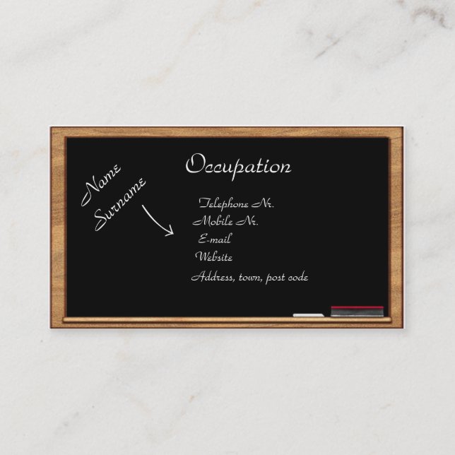 Business Card: Education & Training Card (Front)